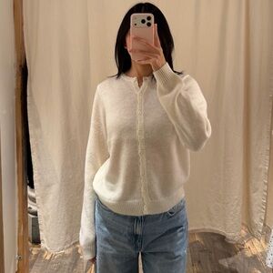 Brandy Melville St. George Cream Scalloped Sweater